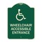 Signmission Designer Series-Wheelchair Accessible Entrance Green, 24" H, G-1824-9739 A-DES-G-1824-9739 - alternate 1